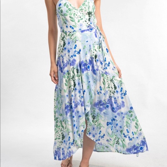 LOVESTITCH Watercolor Floral Wrap Maxi 💖 NWT - Picture 5 of 5